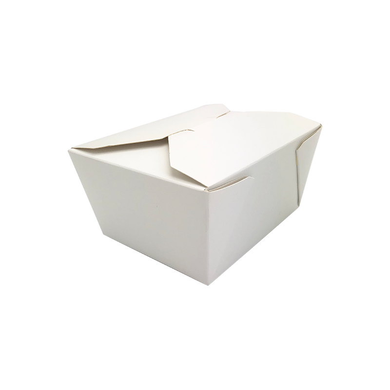 Hvid/trykt PE/PLA Papir Take-out Box Food Container