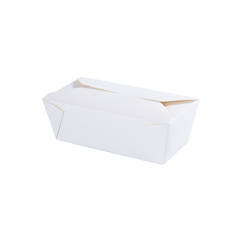 Hvid/trykt PE/PLA Papir Take-out Box Food Container