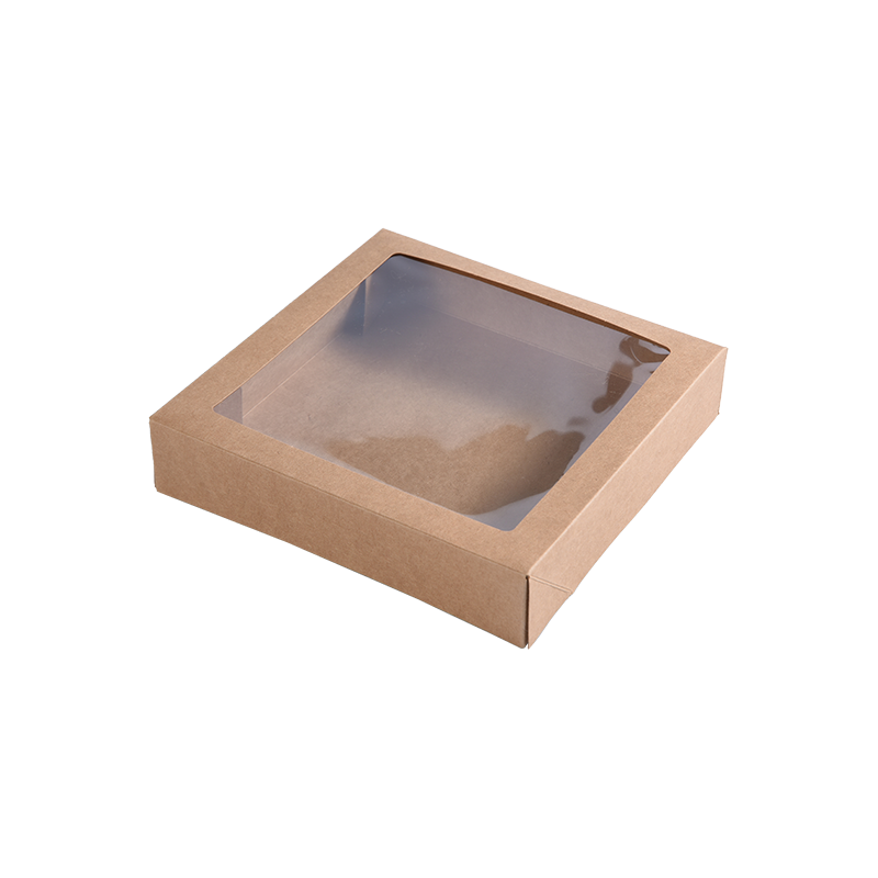 Brun Kraft Små kageæsker til kageportioner - Småkage/Brownie bageriæsker - Papkageemballageæsker til godbidder/gaver