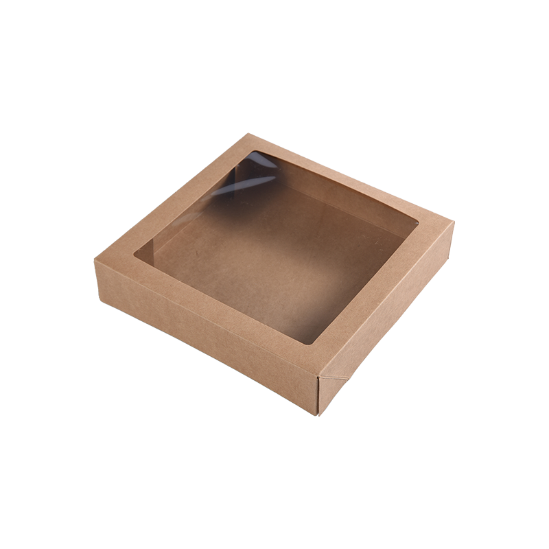 Brun Kraft Små kageæsker til kageportioner - Småkage/Brownie bageriæsker - Papkageemballageæsker til godbidder/gaver